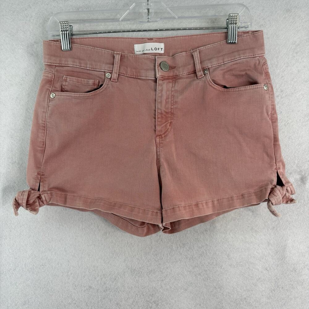 Loft Women’s Sz‎ 6 Light Coral Jean Side Tie Shorts Beach Summer Casual Summer